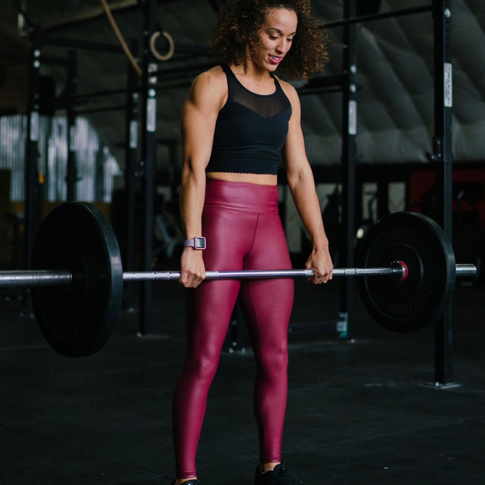 Cranberry Metallic Light n Tight Hi-Rise Legging 28”